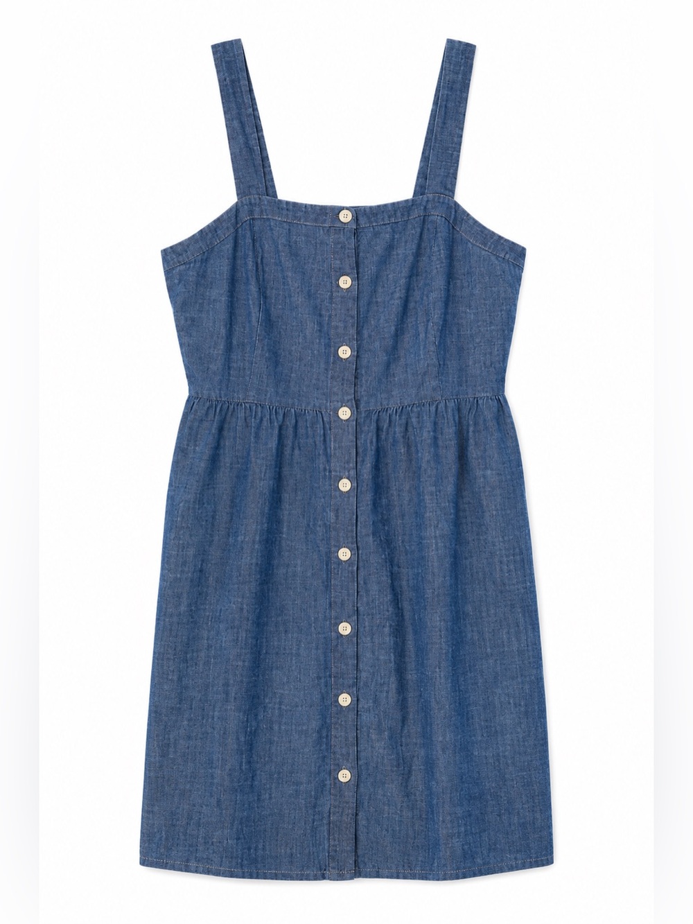 J. Crew Women’s Blue Chambray Button-Front Dress, Size 14